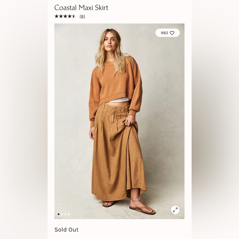 Free people coastal maxi skirt